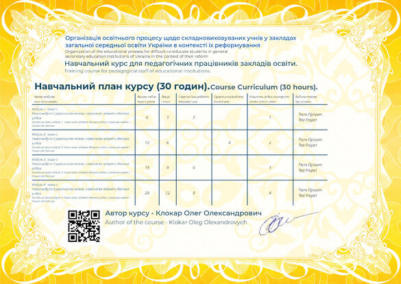 Сертифікат. Сторона №2