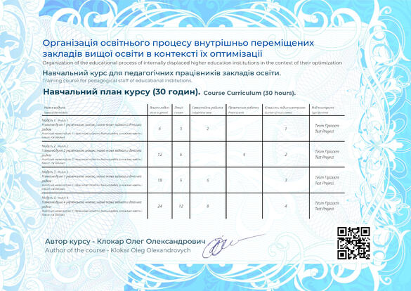 Сертифікат. Сторона №2