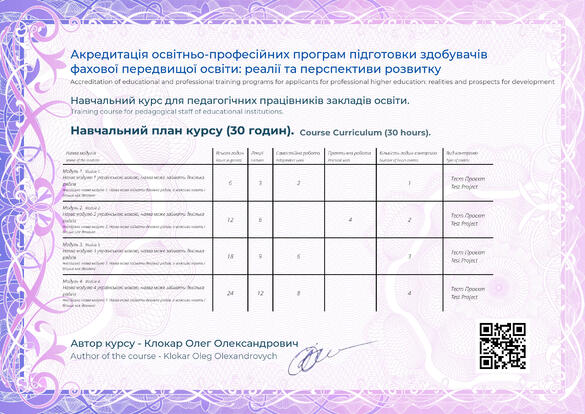 Сертифікат. Сторона №2