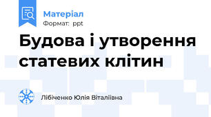 Будова і утворення статевих клітин
