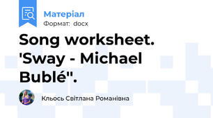 Song worksheet.  'Sway - Michael Bublé''.