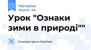 Урок "Ознаки зими в природі""