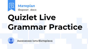 Quizlet Live Grammar Practice