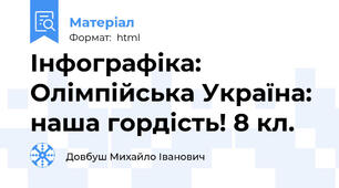 Інфографіка: Олімпійська Україна: наша гордість! 8 кл.