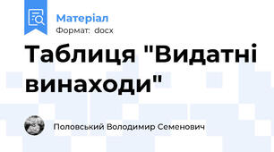 Таблиця "Видатні винаходи"