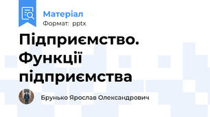 Підприємство. Функції підприємства