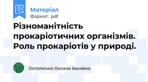 Різноманітність прокаріотичних організмів. Роль прокаріотів у природі.