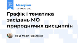 Графік і тематика засідань МО  природничих дисциплін