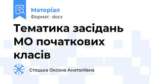 Тематика засідань МО початкових класів