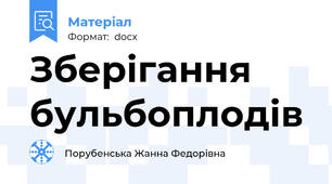 Зберігання бульбоплодів