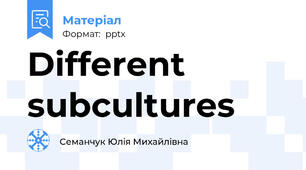 Different subcultures