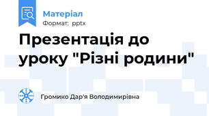 Презентація до уроку "Різні родини"