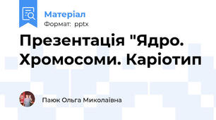 Презентація "Ядро. Хромосоми. Каріотип