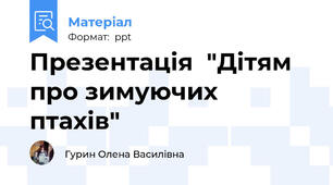 Презентація  "Дітям про зимуючих птахів"