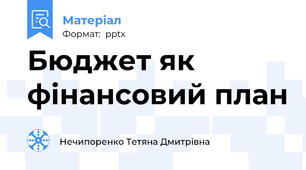 Бюджет як фінансовий план