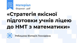«Стратегія якісної підготовки учнів ліцею до НМТ з математики»
