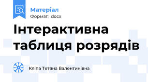 Інтерактивна таблиця розрядів