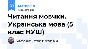 Читання мовчки. Українська мова (5 клас НУШ)