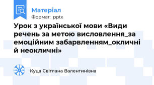 Урок з української мови «Види речень за метою висловлення_за емоційним забарвленням_окличні й неокличні»