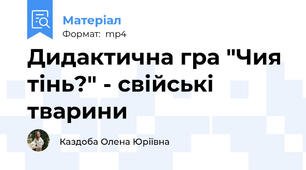 Дидактична гра "Чия тінь?" - свійські тварини