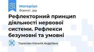 Рефлекторний принцип діяльності нервової системи. Рефлекси безумовні та умовні