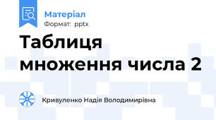 Таблиця множення числа 2