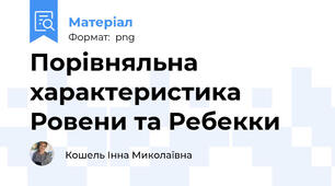 Порівняльна характеристика Ровени та Ребекки