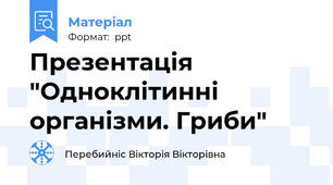 Презентація "Одноклітинні організми. Гриби"