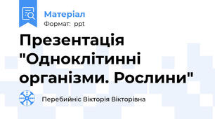 Презентація "Одноклітинні організми. Рослини"