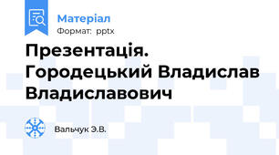 Презентація. Городецький Владислав Владиславович