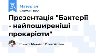 Презентація "Бактерії - найпоширеніші прокаріоти"