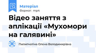 Відео заняття з аплікації «Мухомори на галявині»