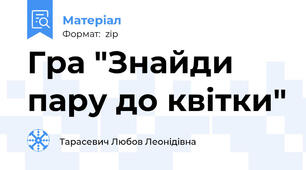 Гра "Знайди пару до квітки"