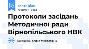 Протоколи засідань Методичної ради Вірнопільського НВК