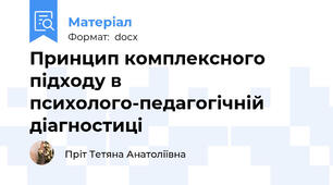 Принцип комплексного підходу в психолого-педагогічній діагностиці