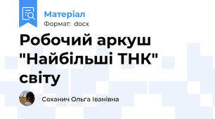 Робочий аркуш "Найбільші ТНК" світу