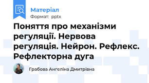 Поняття про механізми регуляції. Нервова регуляція. Нейрон. Рефлекс. Рефлекторна дуга