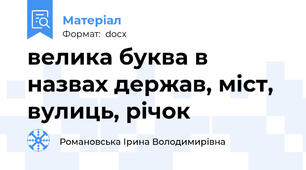велика буква в назвах держав, міст, вулиць, річок