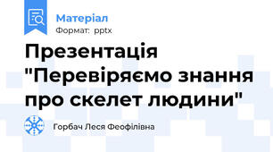 Презентація "Перевіряємо знання про скелет людини"