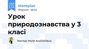 Урок природознавства у 3 класі