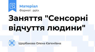 Заняття "Сенсорні відчуття людини"