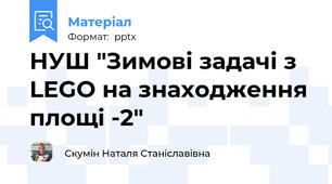 НУШ "Зимові задачі з LEGO на знаходження площі -2"