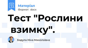 Тест "Рослини  взимку".