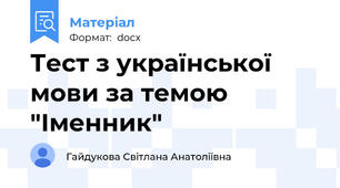 Тест з української мови за темою "Іменник"