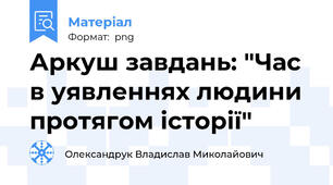Аркуш завдань: "Час в уявленнях людини протягом історії"