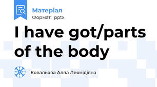 I have got/parts of the body