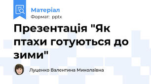Презентація "Як птахи готуються до зими"