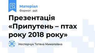 Презентація «Припутень – птах року 2018 року»