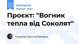 Проєкт: "Вогник тепла від Соколят"