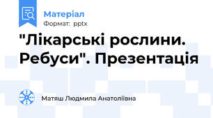 "Лікарські рослини. Ребуси". Презентація
